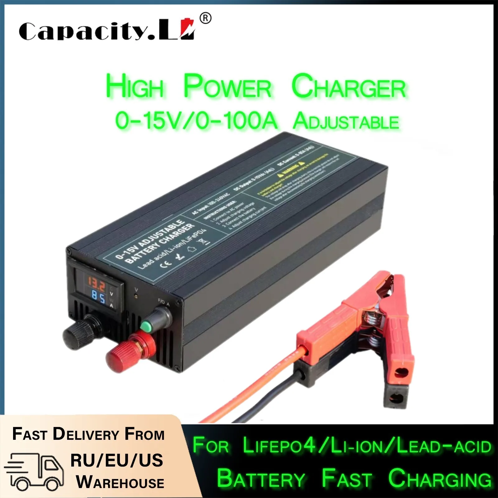 60A100A CC CV Adjustable Batte - 84V 20A Smart Charger review and price