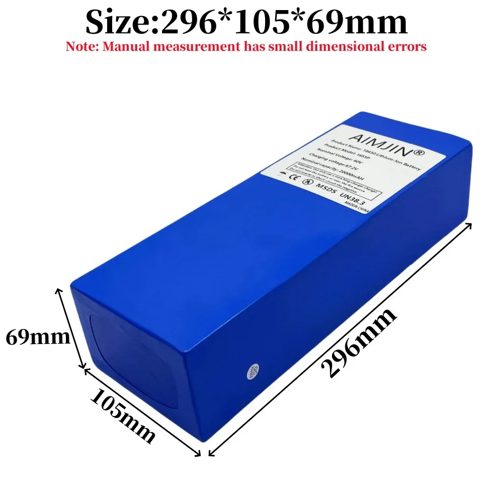 60V 20Ah 16S5P Lithium Battery - 60V 50Ah Electric Scooter Battery review and price