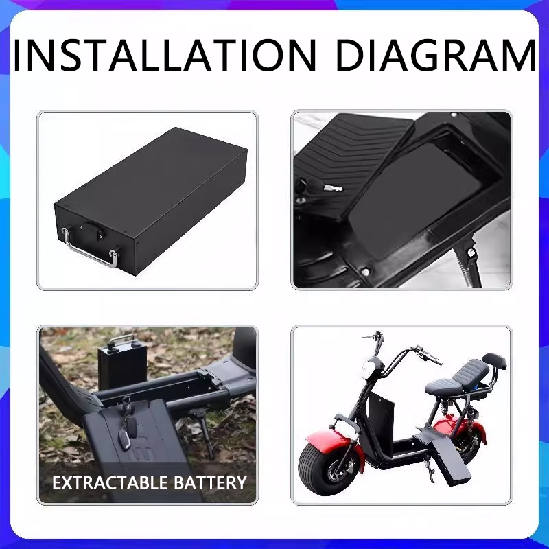 New 60V 30Ah 40Ah 10Ah Electri - 60V 50Ah Electric Scooter Battery review and price